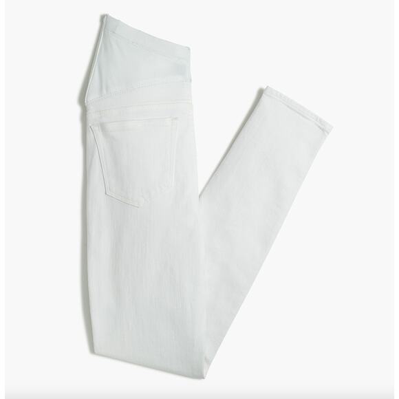 J.Crew White Maternity Jean Signature Stretch Waistband Skinny Straight US 27 - Picture 5 of 12